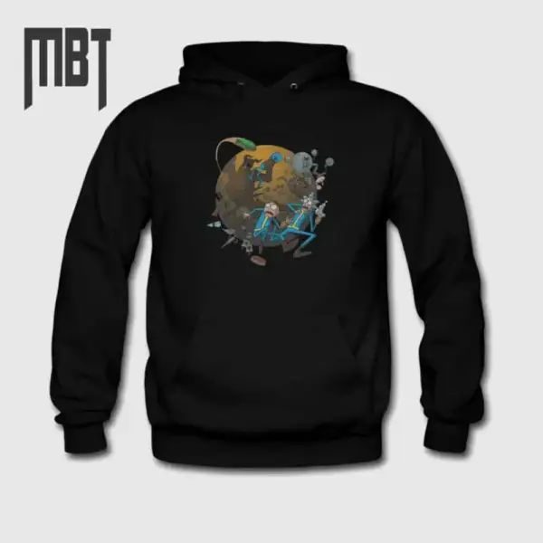 Rick And Morty Hoodie, Rick And Morty Cartoon Artwork Hooded Sweatshirt