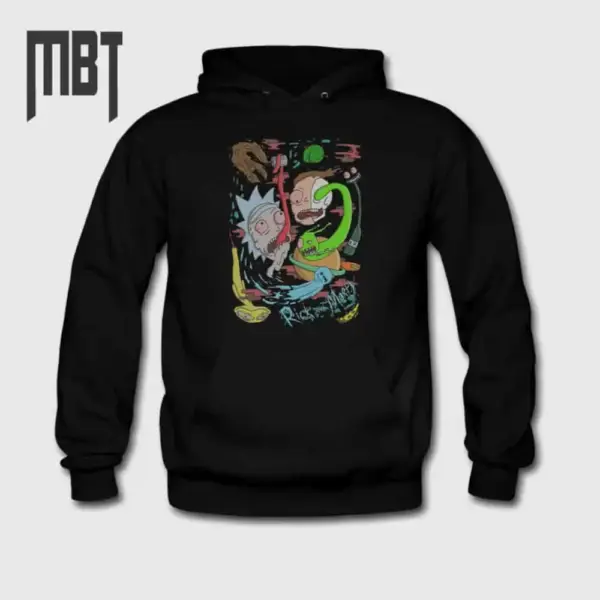Rick And Morty Hoodie, Rick And Morty Cartoon Artwork Hooded Sweatshirt
