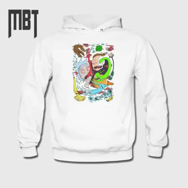 Rick And Morty Hoodie, Rick And Morty Cartoon Artwork Hooded Sweatshirt