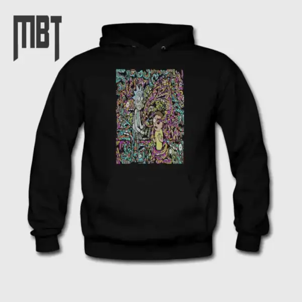 Rick And Morty Hoodie, Rick And Morty Cartoon Artwork Hooded Sweatshirt