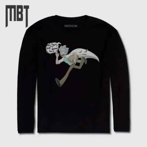 Rick And Morty Long Sleeve T-Shirt, Get Riggity Riggity Wrecked Son Long Sleeve Tee-Shirt #13