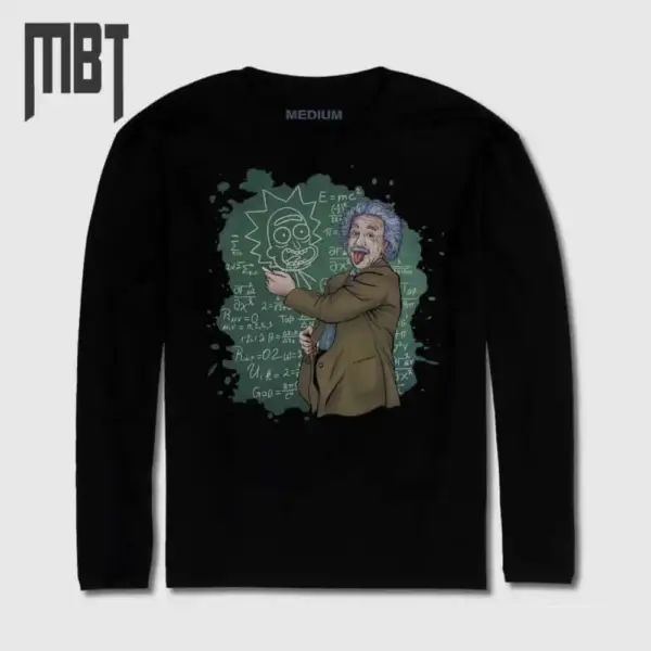 Rick And Morty Long Sleeve T-Shirt, Rick And Morty Cartoon Artwork Long Sleeve Tee-Shirt #11