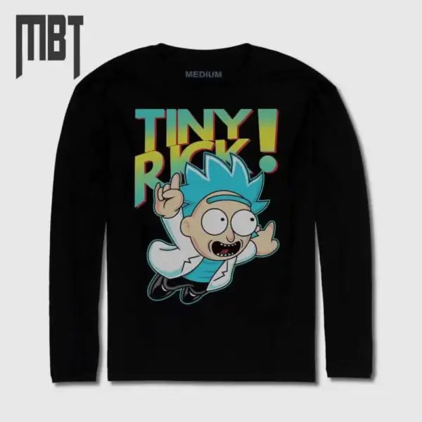 Rick And Morty Long Sleeve T-Shirt, Rick And Morty Tiny Rick Long Sleeve Tee-Shirt #9