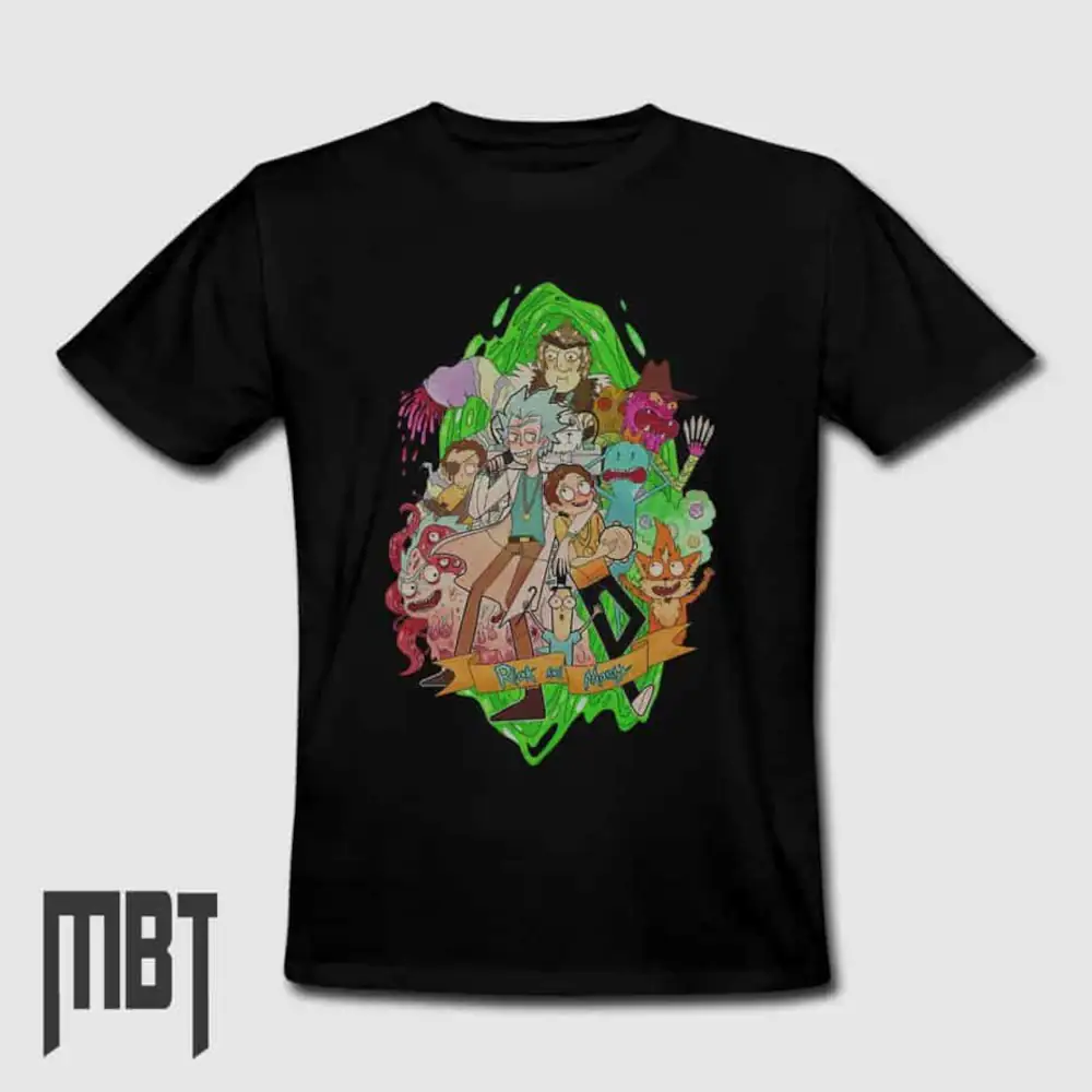 Rick And Morty T-Shirt, Rick And Morty Cartoon Artwork Tee-Shirt #24