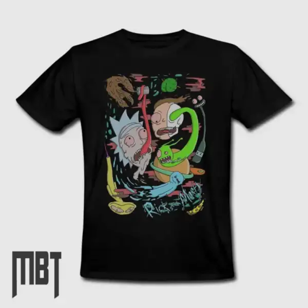Rick And Morty T-Shirt, Rick And Morty Cartoon Artwork Tee-Shirt #6