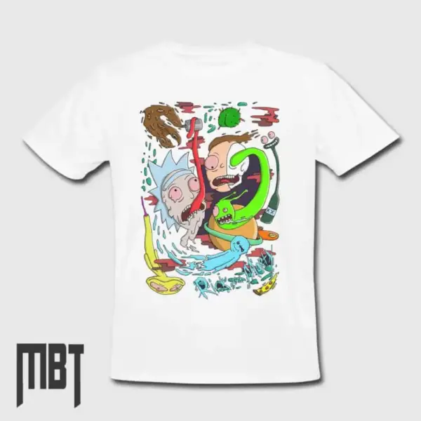 Rick And Morty T-Shirt, Rick And Morty Cartoon Artwork Tee-Shirt #6