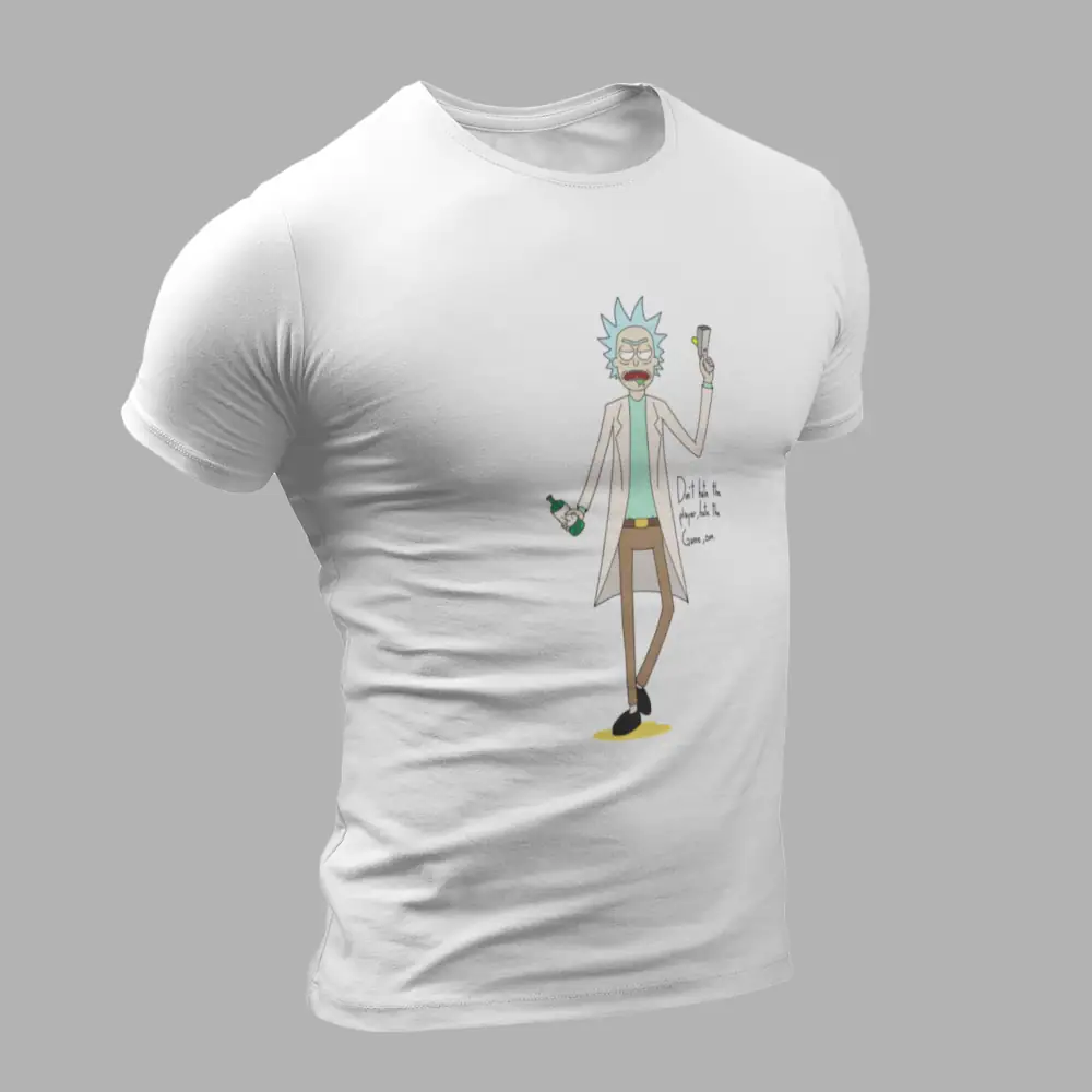 Rick and Morty T-Shirt, Dont Hate The Player Hate The Game White T-Shirt