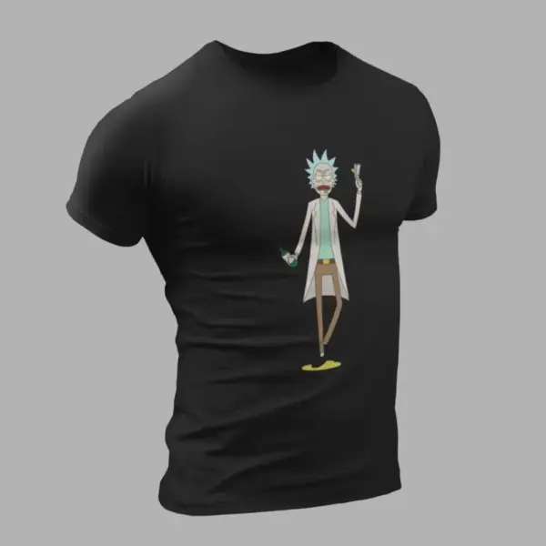 Rick and Morty T-Shirt, Rick and Morty Artwork Black T-Shirt