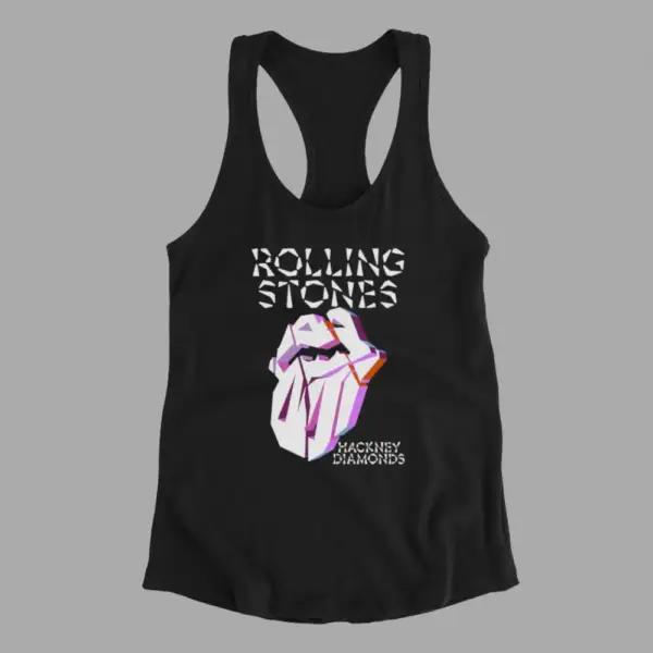 Rolling Stones Tank Top, Rolling Stones Hackney Diamonds Black Athlete