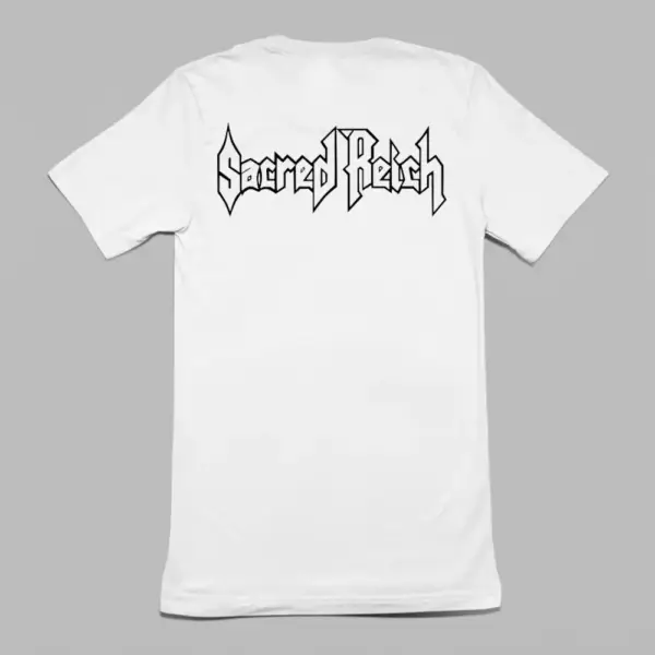 Sacred Reich T-Shirt, Sacred Reich Logo White T-Shirt - Image 2