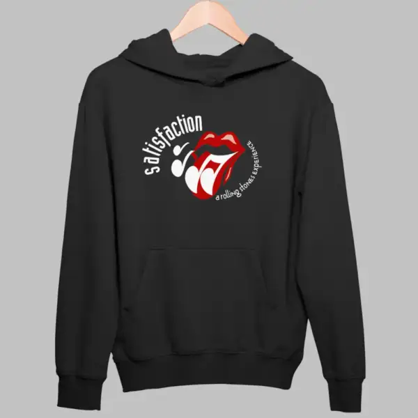 Satisfaction Hoodie, Rolling Stones Satisfaction Black Sweatshirt