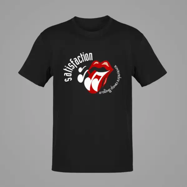 Satisfaction T-Shirt, Rolling Stones Satisfaction Black T-Shirt