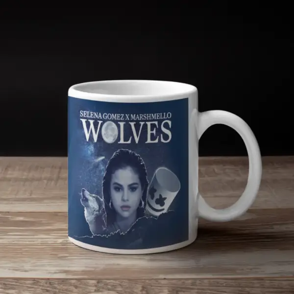 Selena Gomez Mug, Marshmello Wolves Coffee Mug