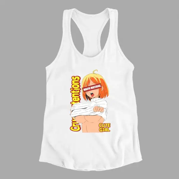 Senpai Tank Top, Waifu Material Cute Girl White Athlete