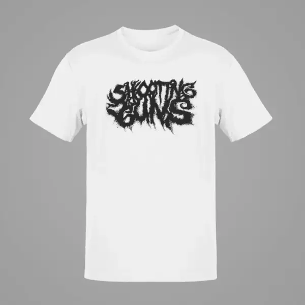 Shooting Guns T-Shirt, Shooting Guns Logo White T-Shirt