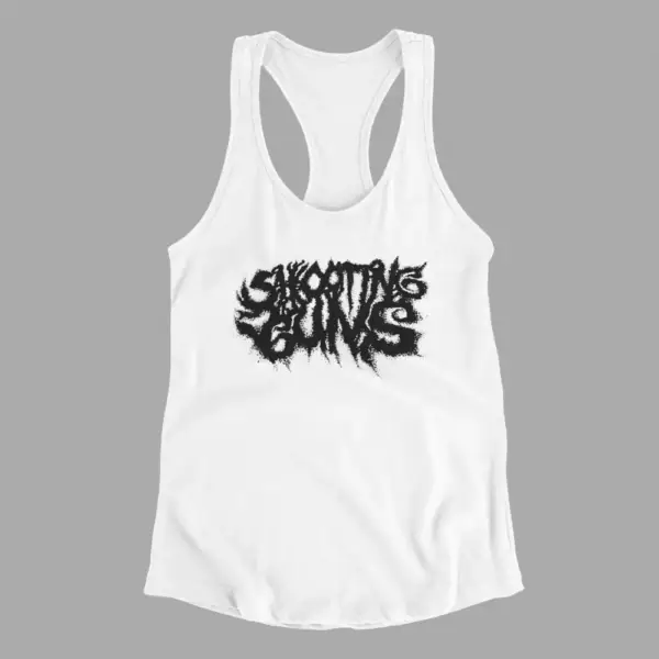 Shooting Guns Tank Top, Shooting Guns Logo White Athlete
