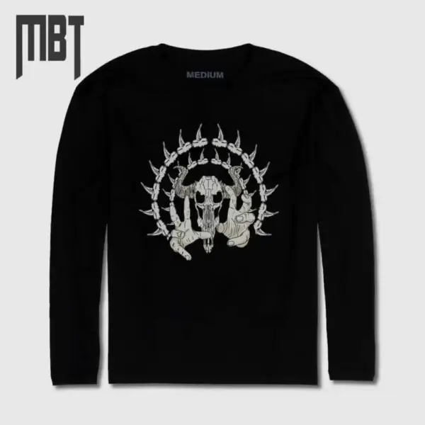 Skullhead Long Sleeve T-Shirt, Skullhead Heavy Metal Long Sleeve Tee-Shirt