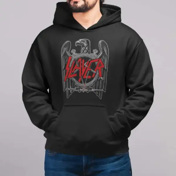 Slayer Eagle Logo Hoodie, Thrash Metal Merch