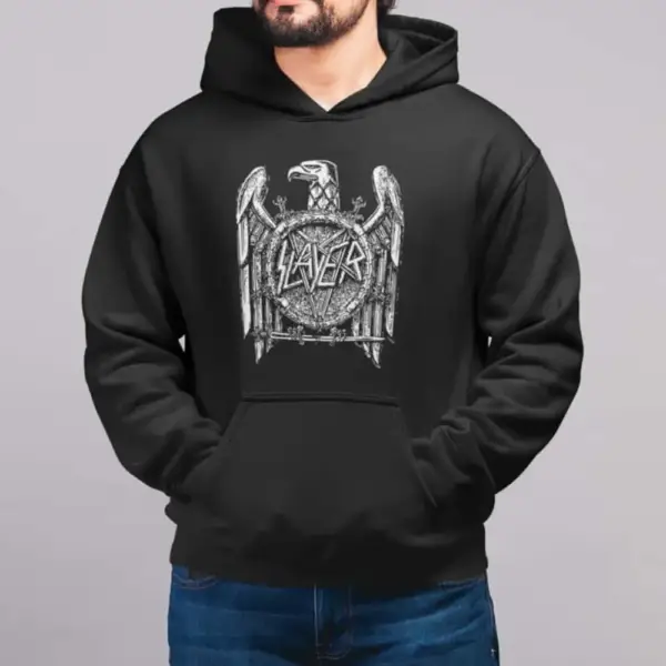 Slayer Eagle Logo Hoodie, Thrash Metal Merch