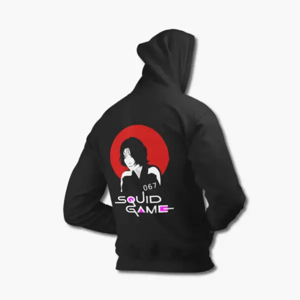 Squid Game Hoodie, Squid Game 067 Jung Ho-yeon Black Hoodie - Image 2