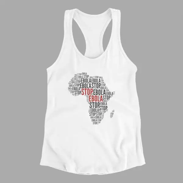 Stop Ebola Tank Top, Stop Ebola White Athlete