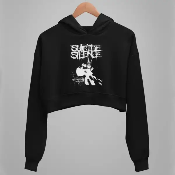 Suicide Silence Crop Hoodie, Suicide Silence The Cleansing Black Crop Sweatshirt