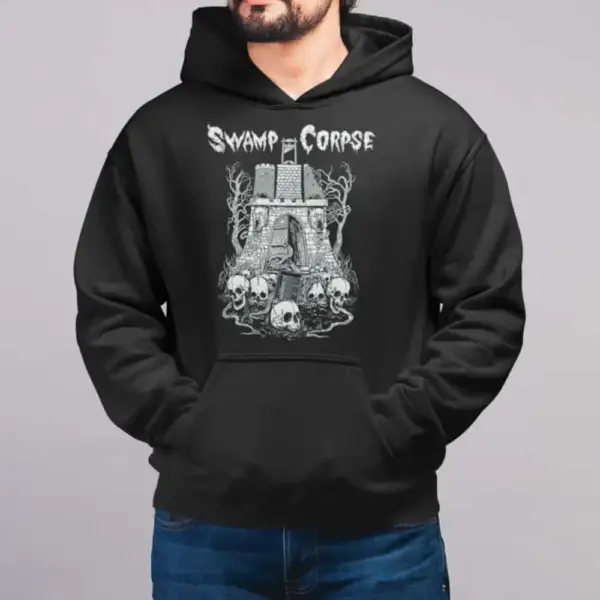 Swamp Corpse Bone Mill Hoodie, Doom Metal Merch