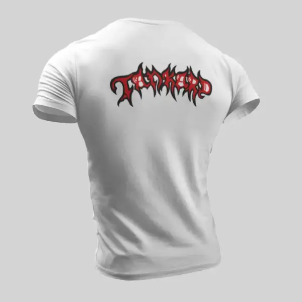 Tankard T-Shirt, Tankard Logo White T-Shirt - Image 2