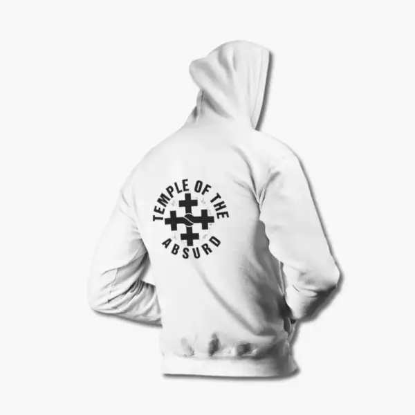 Temple of the Absurd Hoodie, Temple of the Absurd Logo White Sweatshirt - Image 2