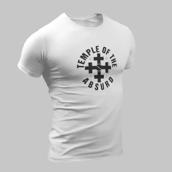 Temple of the Absurd T-Shirt, Temple of the Absurd Logo White T-Shirt