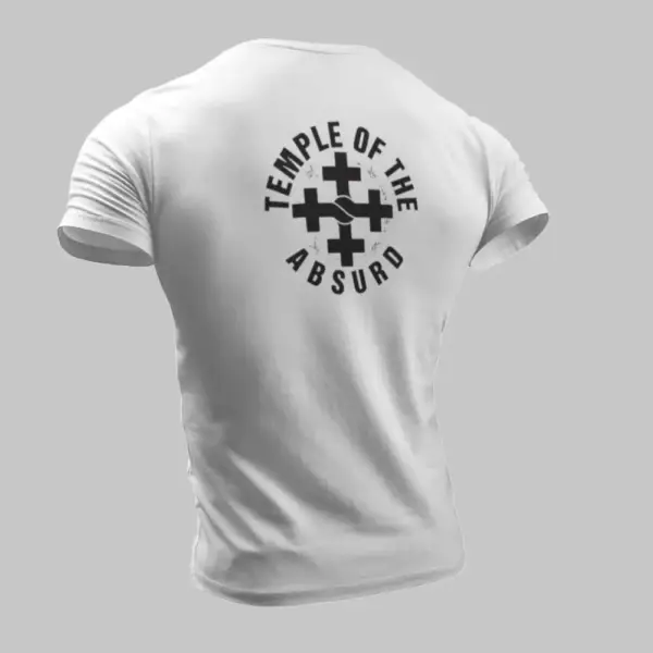 Temple of the Absurd T-Shirt, Temple of the Absurd Logo White T-Shirt - Image 2