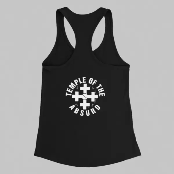 Temple of the Absurd Tank Top, Temple of the Absurd Logo Black Athlete - Image 2
