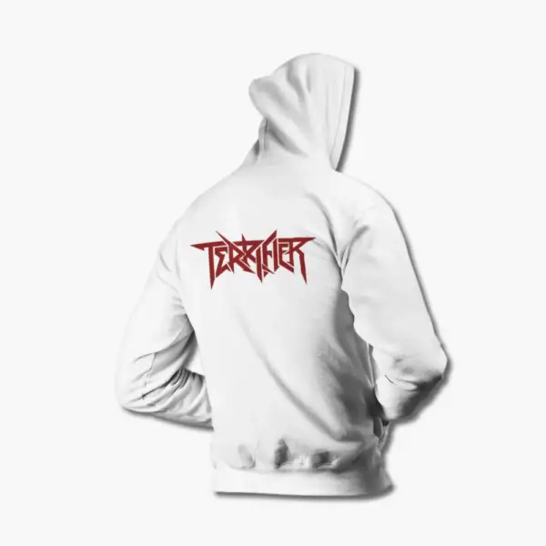 Terrifier Hoodie, Terrifier Logo White Hoodie - Image 2