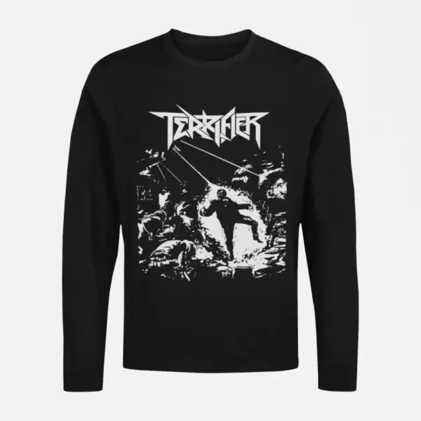 Terrifier Long Sleeve T-Shirt, Terrifier Weapons of Thrash Destruction Black Longsleeve Tee Shirt - Image 2