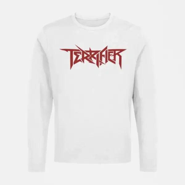 Terrifier Longsleeve T-Shirt, Terrifier Logo White Long Sleeve