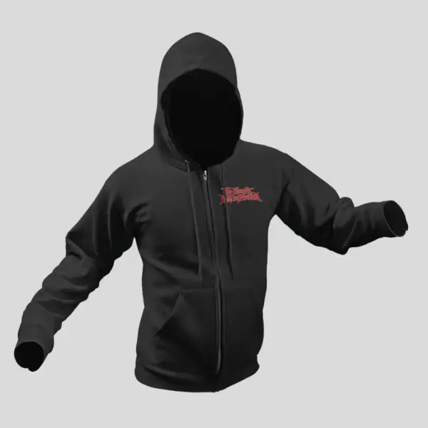 The Black Dahlia Murder Zip Hoodie, Black Dahlia Logo Black Zip Sweatshirt - Image 2