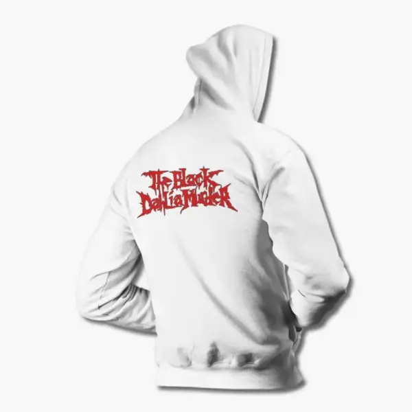 The Black Dahlia Murder Zip Hoodie, Black Dahlia Logo White Zip Sweatshirt