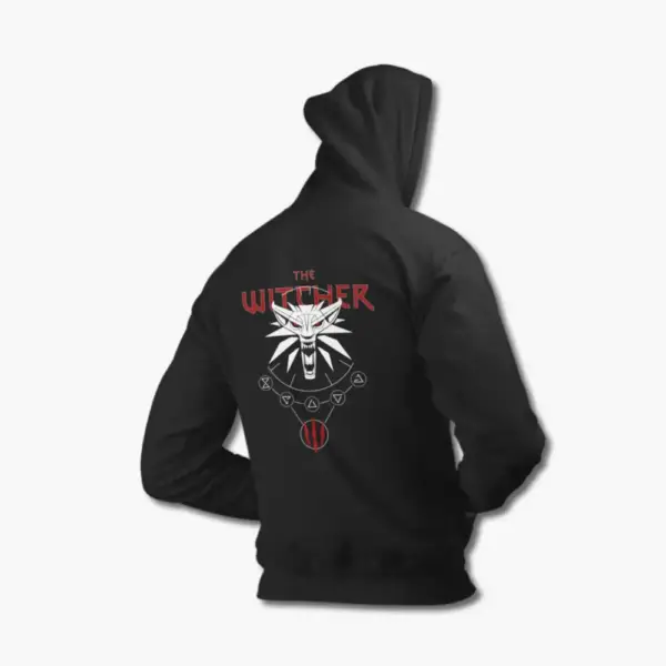 The Witcher 3 Hoodie, Witcher 3 Wild Hunt Black Hoodie - Image 2