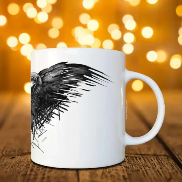 Three Eyed Raven Mug, Raven Coffee Mug - Image 2
