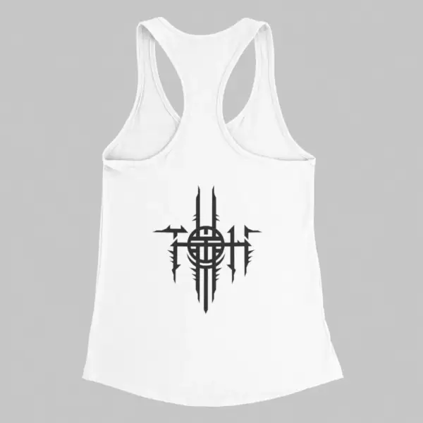 Torture of Hypocrisy Tank Top, Torture of Hypocrisy Logo White Athlete - Image 2