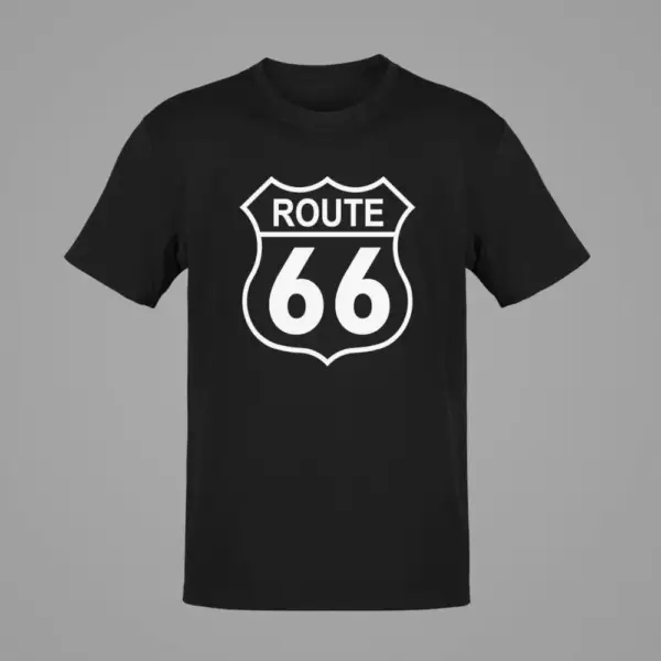 US Route 66 T-Shirt, Route 66 Black T-Shirt