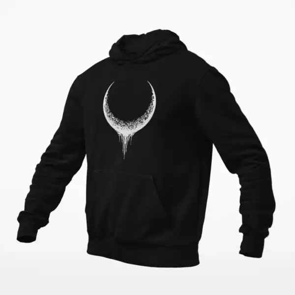 Uada Hoodie, Uada Moon Logo Black Hoodie