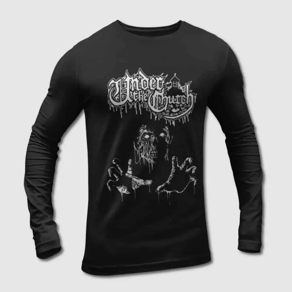 Under The Church Long Sleeve T-Shirt, Under The Church Logo Artwork Long Sleeve Tee-Shirt