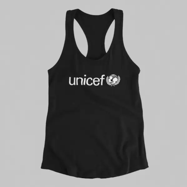 Unicef Tank Top, Unicef Logo Black Athlete