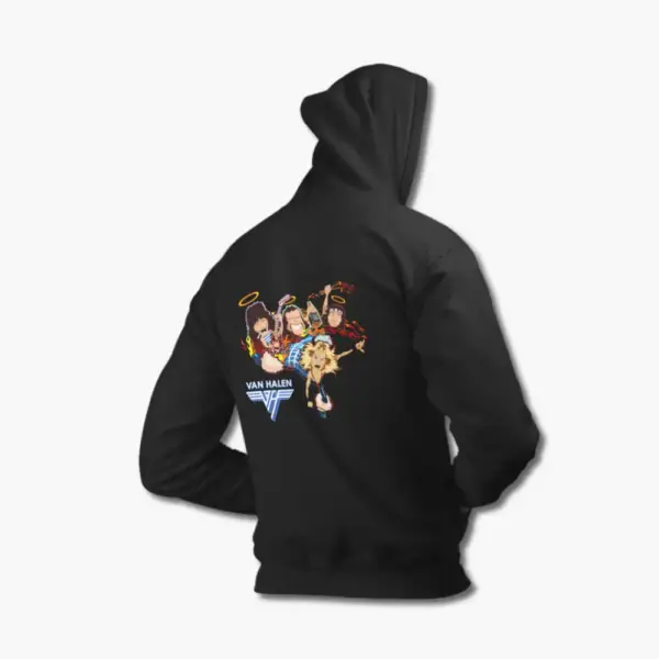 Van Halen Artwork Black Hoodie - Image 2