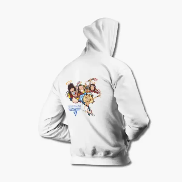 Van Halen Artwork White Hoodie - Image 2