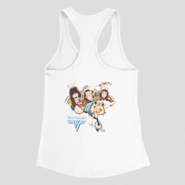 Van Halen Artwork White Tank Top Athlete - Image 2