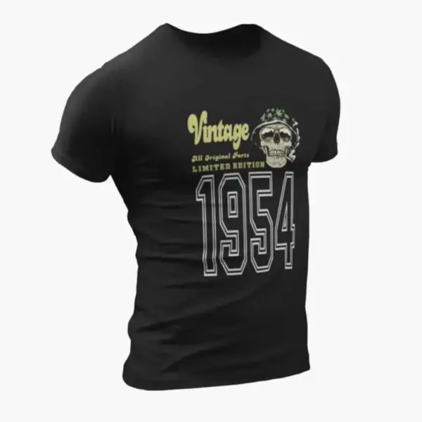 Vintage 1954 T-Shirt, Vintage 1954 Weed Head Limited Edition Black T-Shirt