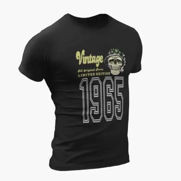 Vintage 1965 T-Shirt, Vintage 1965 Weed Head Limited Edition Black T-Shirt