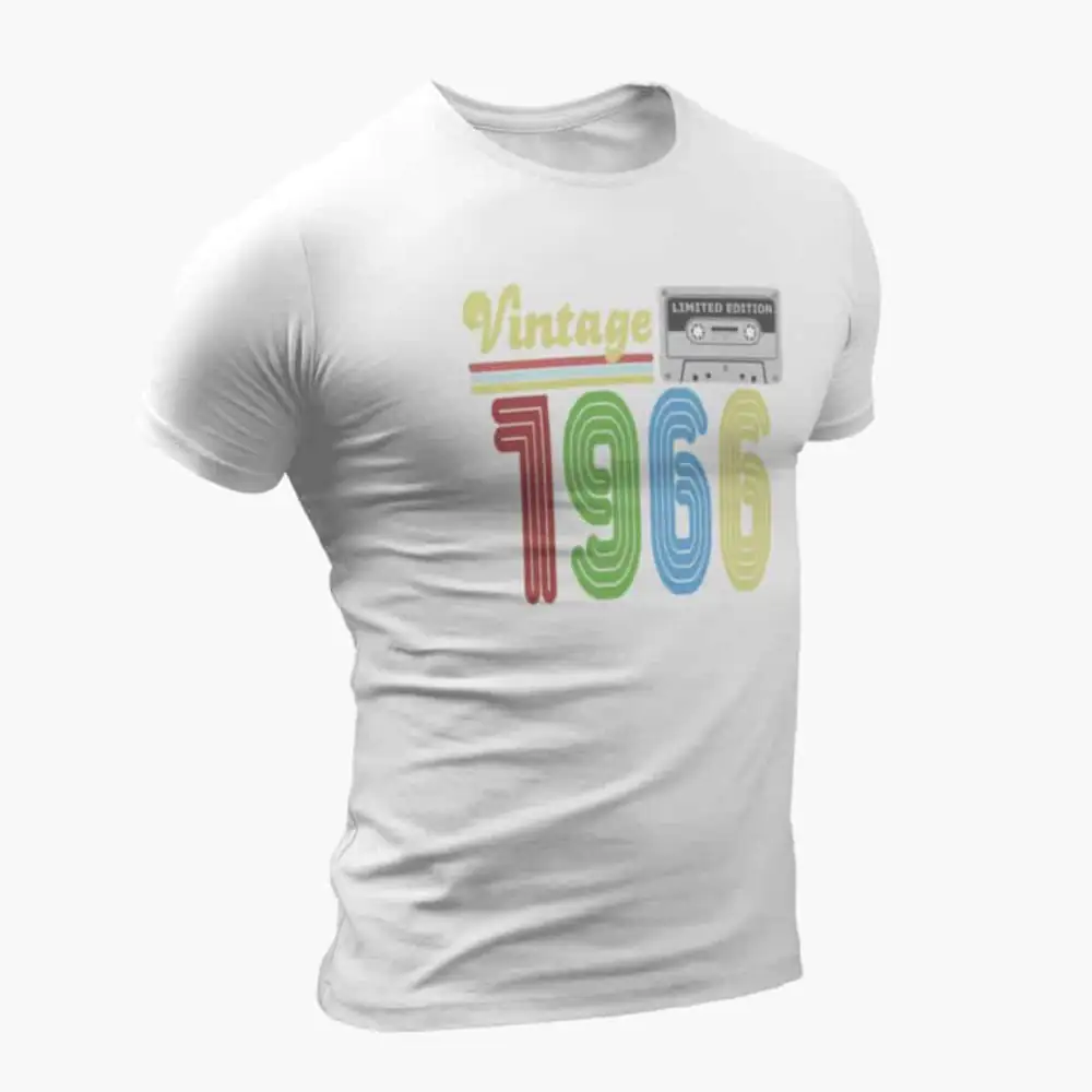 Vintage 1966 T-Shirt, Vintage 1966 Teyp Cassette Limited Edition White T-Shirt